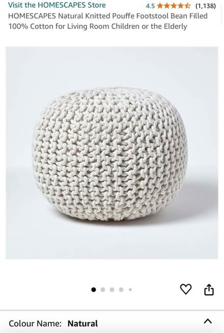 Photo of free Knitted cotton pouffe (BA2) #2