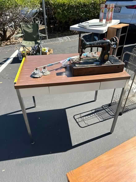 Photo of free Metal table, laminate top 2 x 3 ft (Near burgess park) #1