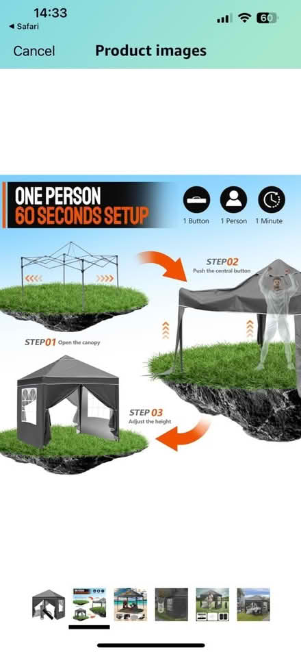 Photo of free Pop up gazebo with sides in bag (Grangetown, Sunderland) #3