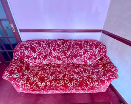 Photo of free 3 seater sofa and 2 seater sofa plus mahogany coffee table. (Morecambe LA4) #3