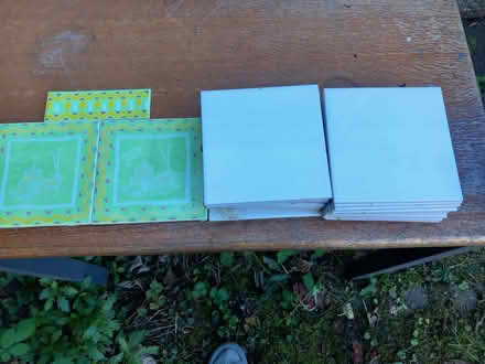 Photo of free White Tiles x 24 + 2 Green Tiles (Aylestone LE2) #1