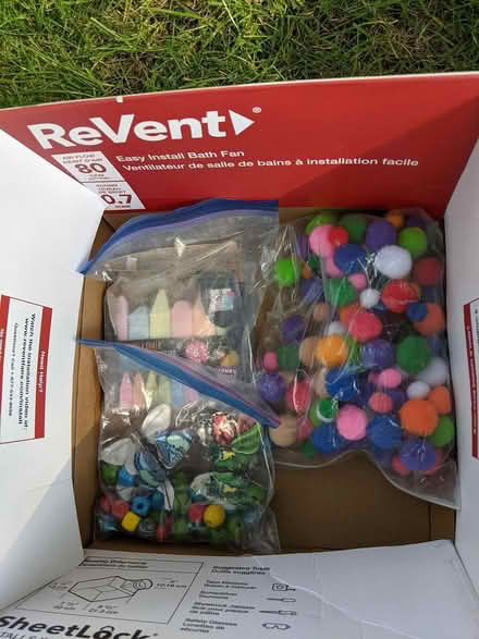 Photo of free Used sidewalk chalk & craft stuff (McKellar Park/Westboro) #1