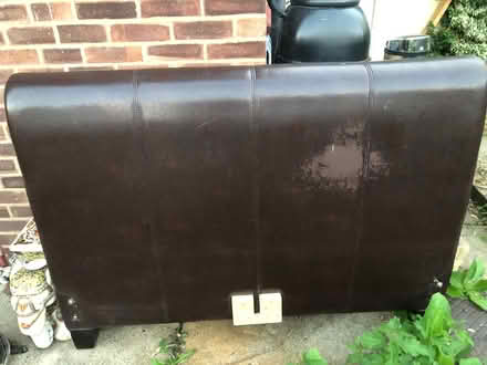 Photo of free Faux Leather Sleigh Style Bed (DA12) #3