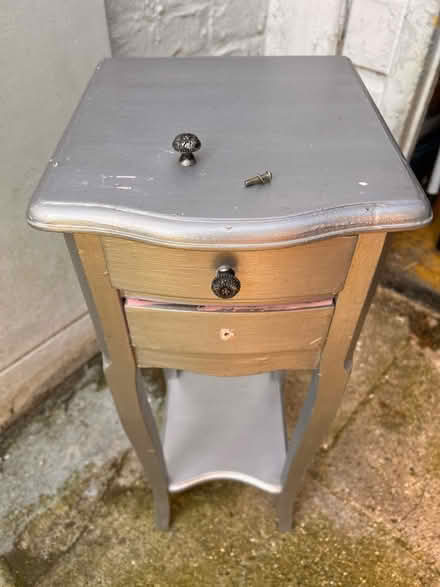 Photo of free Freestanding side table w. drawers (TW16 Sunbury) #1