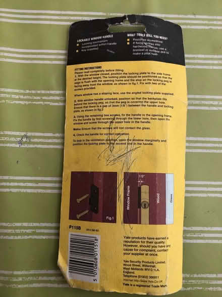 Photo of free Lockable window handles (Blackness TN6) #2