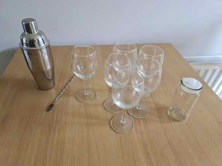 Photo of free Wine glasses and drink mixer (Garston L19) #1