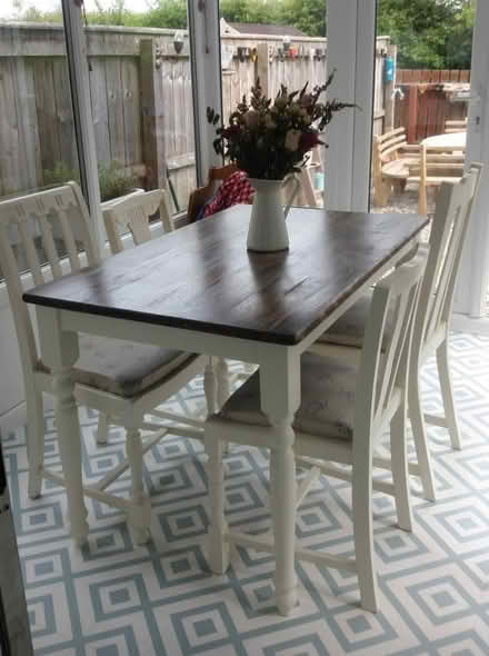 Photo of free Dining table and 2 chairs (Crawcrook) #2