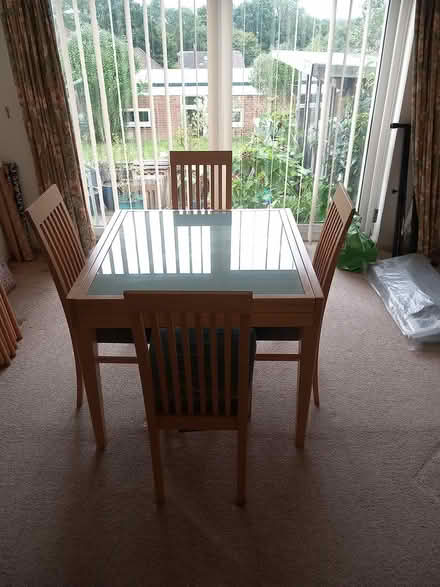 Photo of free Glass top extending table & chairs (RH16) #2