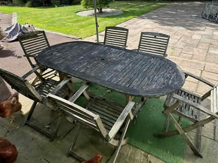 Photo of free 6 - Seater Wooden Garden & Chairs (Great Braxted CM8) #2