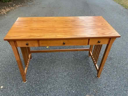 Photo of free Wood desk with drawers (Bedford MA near town center) #1