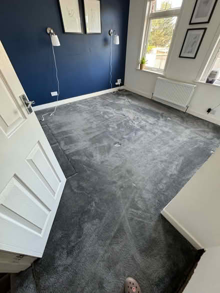 Photo of free Grey Saxony carpet and underlay (DA7) #2