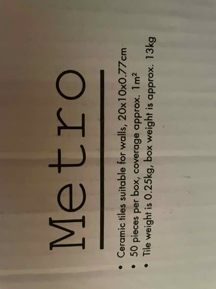 Photo of free 40 White Métro Tiles - gloss finish (Hackney E9) #2