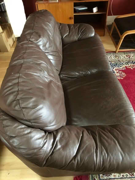 Photo of free Leather 2/3 seater settee (Llanfihangel Tal y Llyn LD3) #2