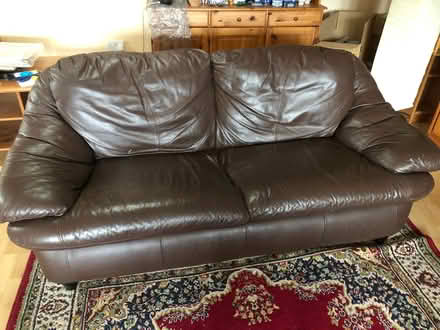 Photo of free Leather 2/3 seater settee (Llanfihangel Tal y Llyn LD3) #1