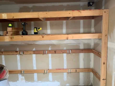 Photo of free Garage DIY Wooden Shelves (East side - Bellevue) #2