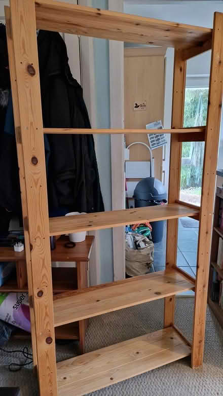 Photo of free 2 pine shelving units (AL1) #1