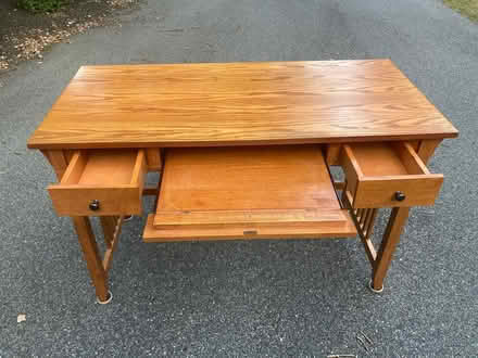 Photo of free Wood desk with drawers (Bedford MA near town center) #2