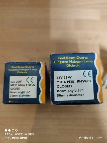 Photo of free Halogen Spotlight bulbs GU3.5 & GU4 (Aldwick PO21) #2