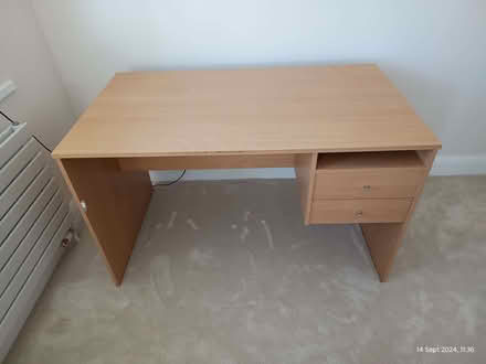 Photo of free Beech veneer desk (New Malden KT3) #3