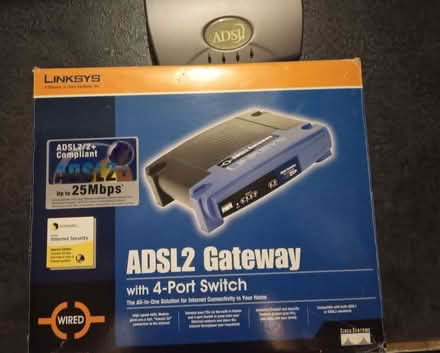 Photo of free Old Linksys ADSL gateway with 4 port switch (Bulwell NG6) #1