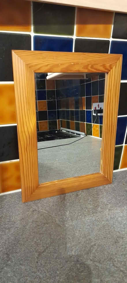 Photo of free Wooden framed mirror (Westminster Park CH4) #1
