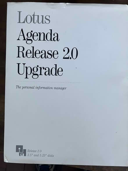 Photo of free Lotus Agenda 2.0 manuals (Barron Park) #1