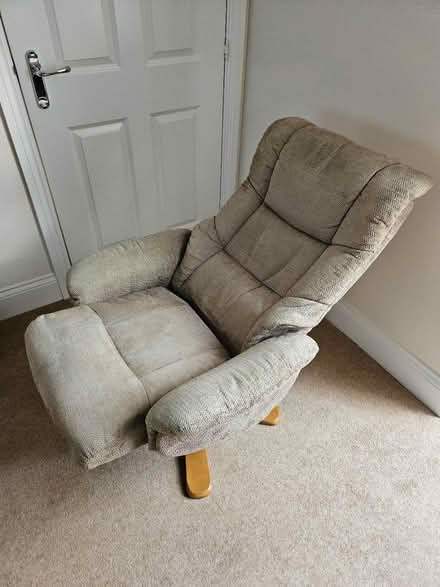 Photo of free Recliner and stool (Weston, Bath) #2
