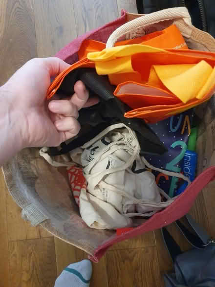 Photo of free Collection of tote & store bags (Borough Underground SE1) #1