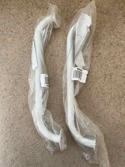 Photo of free White Steel Grab Rails x2 Unused (Hertford Heath SG13) #1