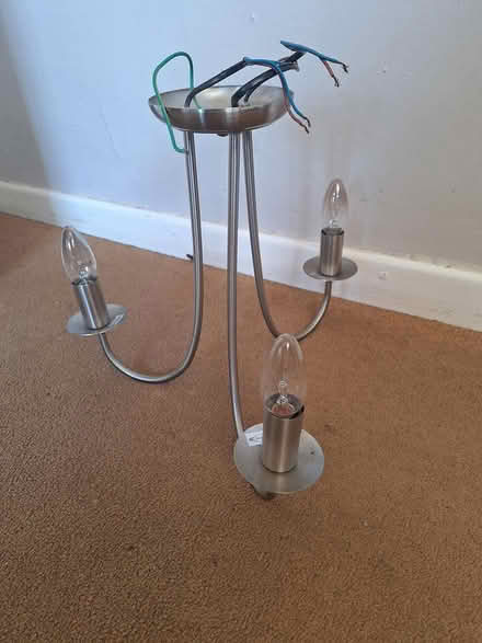 Photo of free Chrome 3-arm Light Fitting (Bedhampton PO9) #1