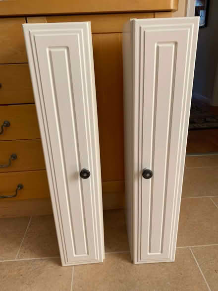 Photo of free Two slim white wall cabinets (King's College Playing Fields HA4) #1