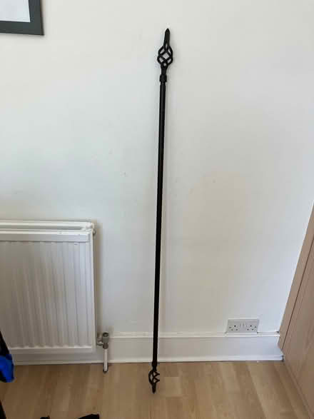 Photo of free Black metal curtain pole (SE12) #1