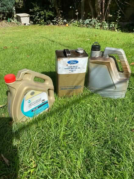 Photo of free Engine oil. 3 containers one unused (Aldridge) #1