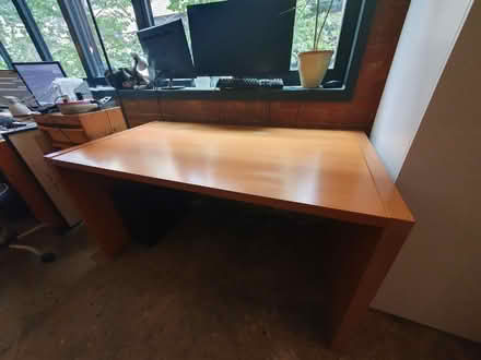 Photo of free 3 x Office Desks chipboard laminate (SW8 Oval Vauxhall) #1