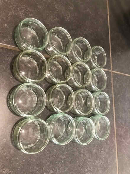 Photo of free 16 small glass pots (Horspath OX33) #1
