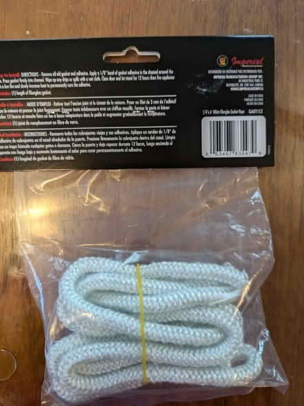 Photo of free Fiberglass Gasket 1/4" x 6 feet (Pawtucketville / Lowell) #2
