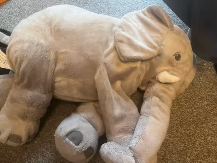 Photo of free Fluffy elephant soft toy (Cross houses) #1
