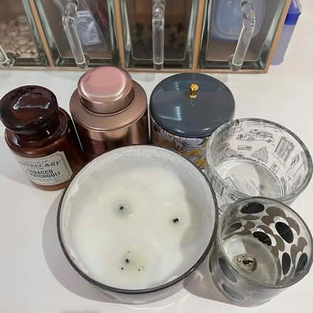 Photo of free Used candle glasses and tins (WA10) #1