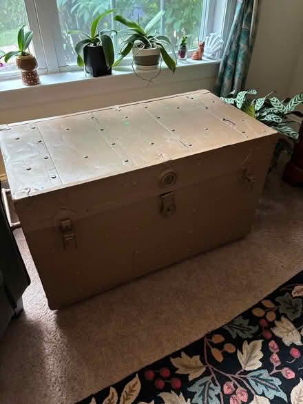 Photo of free Metal trunk with wheels (Belle Mead NJ 08502) #4