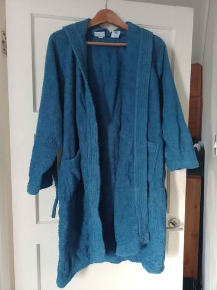 Photo of free Hooded towelling bath robe (Bakewell DE45) #1