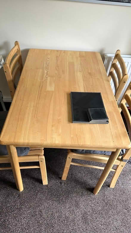 Photo of free Dining table and 4 chairs (Annesley Woodhouse NG17) #1