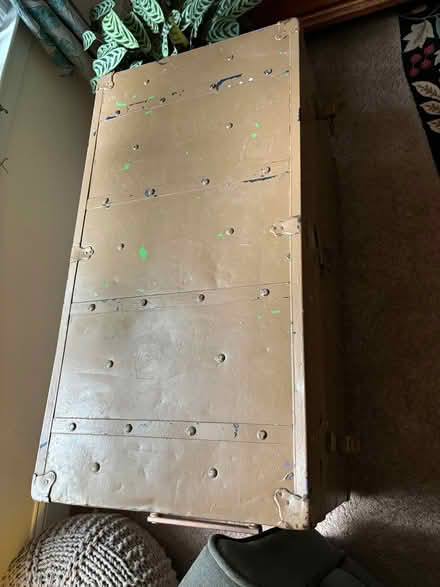 Photo of free Metal trunk with wheels (Belle Mead NJ 08502) #3