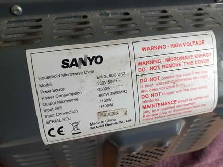 Photo of free Sanyo Microwave (Lisvane CF14) #2