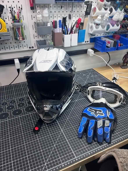 Photo of free Motorcycle helmet and gloves (Walnut Creek) #1