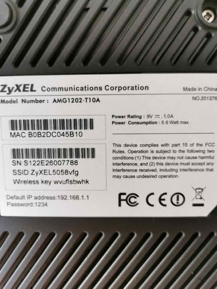 Photo of free ZyXel wireless router (Menzieshill DD2) #3