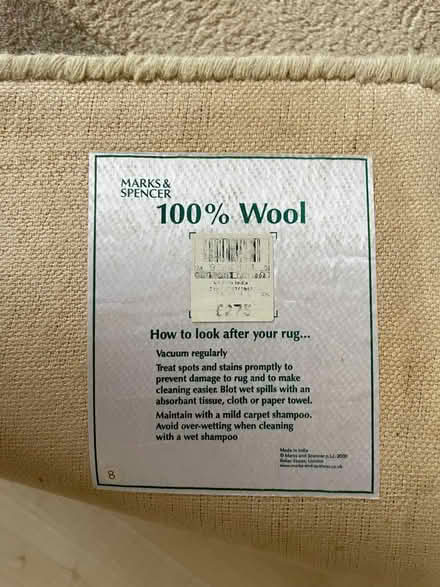 Photo of free Large wool rug (Grove Park) #3