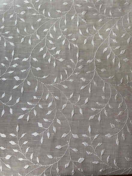 Photo of free 4 Silver grey leaf pattern lined pencil pleat curtains (Lower Walkley S6) #1