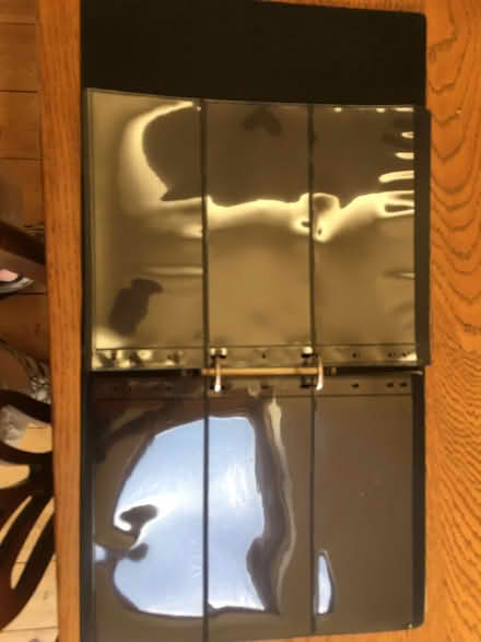 Photo of free A4 ring binder containing 68 plastic folders (Tolworth KT6) #3