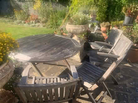 Photo of free Garden table and chairs - wooden (HA6, Northwood) #1