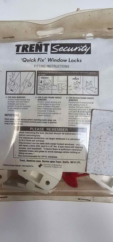 Photo of free Security Quick Fix Window Locks (Rickmansworth central WD3) #2